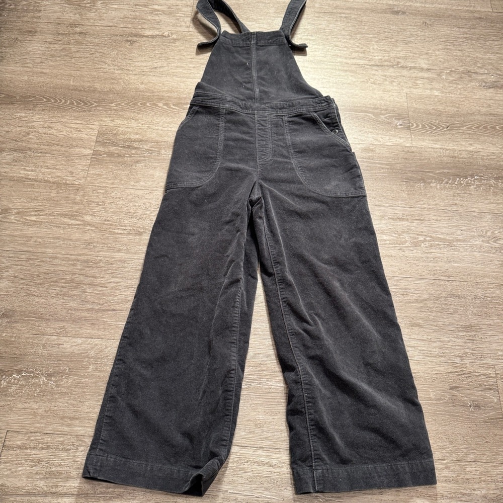 Patagonia Overalls Womens 6 Gray Stand Up Corduroy Cotton Workwear Outdoor Bibs